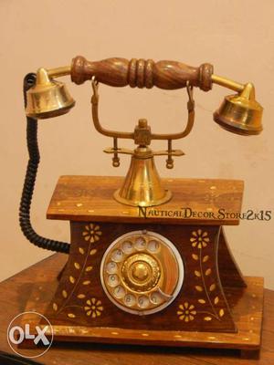 Antique wooden telephone working.. brand new