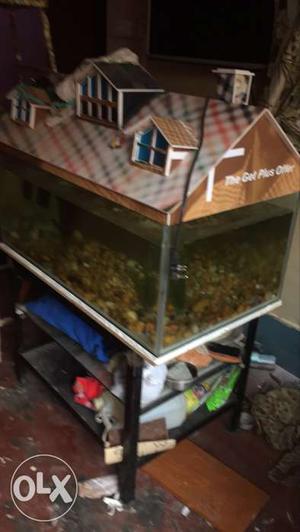 Aquarium for sale...with top,stones,stand,one