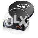 Black Dishtv Satellite Dish Set