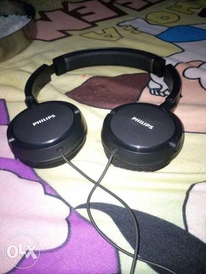 Black Philips Corded Headphone