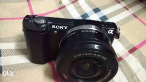 Black Sony DSLR Camera