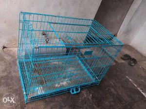 Blue Metal Pet Cage size 30 x 18 x 22 inches only one month