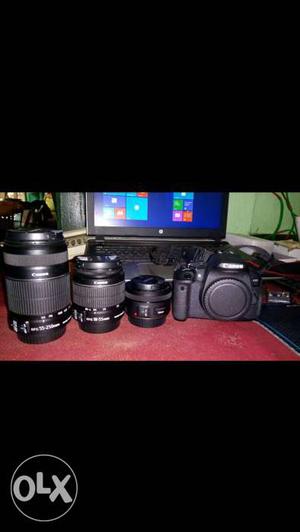 Canon 700d with 50mm prime,18__250 lens for