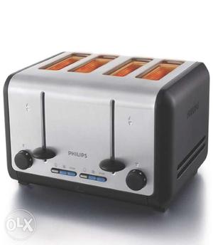 Gray Philips 4-slice Bread Toaster