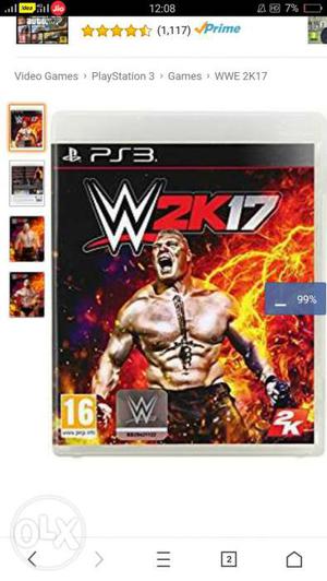 Sony PS3 WWE 2K17 Game CD sealed packed