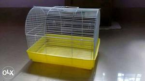White And Yellow Pet Cage