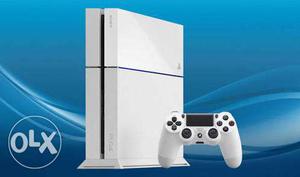 White Sony Ps4 Console With Controller