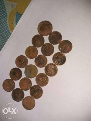 18 Round Copper Coins