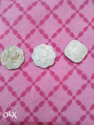 3old silver coins