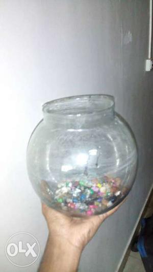 8inch fish bowl with colored stones available for