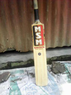 Beige, Black And Red MSM Cricket Paddle
