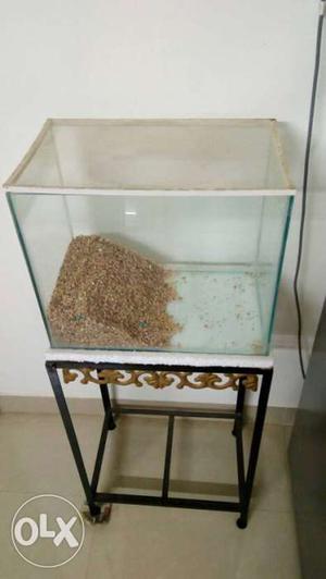 Fish Tank with iron-stand & tank top for sale