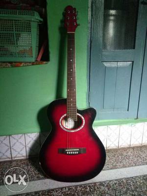 Kaps Red And Black Acoustic Guitar
