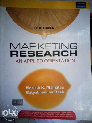 Marketing Research An Applied Orientation Book