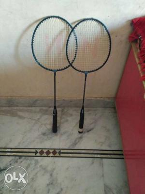 Pair Of Black Badminton Rackets