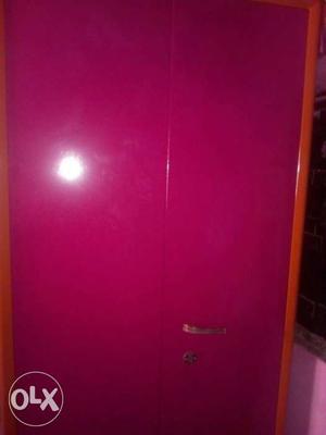 Pink And Orange Wooden Cabinet
