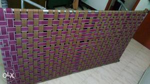 Purple And Brown Woven Bed