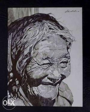 Signed Sketch Of Woman Smiling