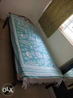 Single bed with foam mattress