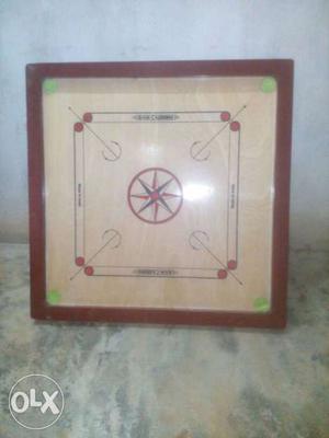White And Red Carrom Board