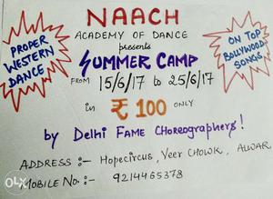 White Paper Naach Academy Of Dance Text