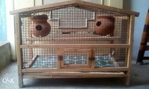 Wooden cage of 2 pond