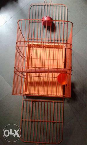 Red Wired Pet Cage