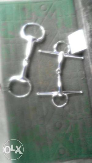 Two Snaffle with cheeks Stainless Steel for horsee
