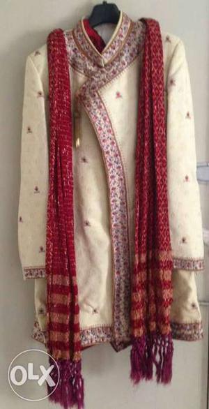 5 pcs Indo-western style marriage suit. Just one