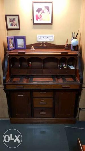 Antique teakwood writing desk in good condition