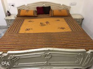 Bed with Side tables and Big table Urgent Sale