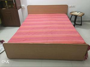 Bed with srorage and mattress. 6 ft 7 inches x 5