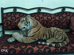 Beige Bengal Tiger Plush Toy