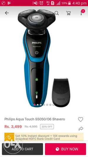 Black And Blue Philips Aqua Touch S Shave