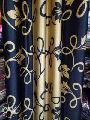 Black And Gold Printed Textile