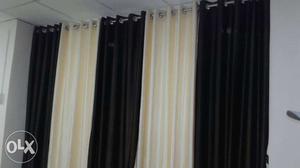 Black And Gold Window Curtain