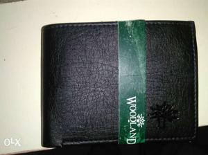 Black Leather Woodland Bi-fold Wallet