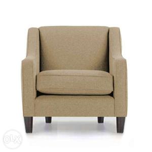 Brown Cushioned Arm Chair