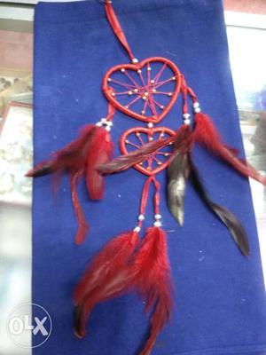 Colorful Heart Dream Catcher Wind Chime Home