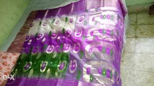 Good quality multicoloured silk tant benarasi