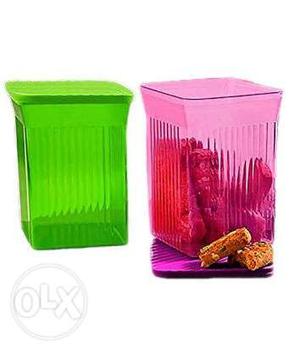 Green And Pink Cookie Jars