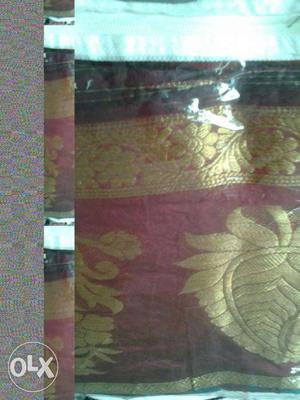 Maroon And Gold Textile