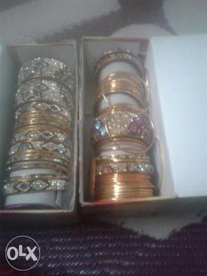 New 2 pair of stone bangles.with elegant design