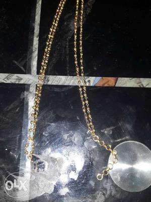 One gram gold chain with adjustments