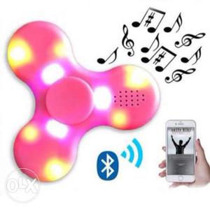 Pink Bluetooth Tri-spin Fidget Toy