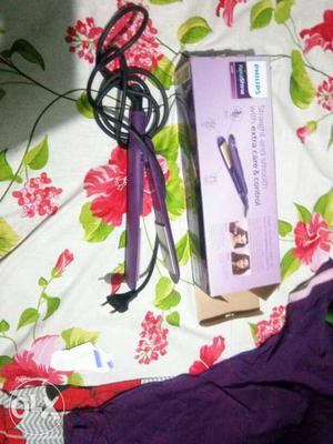 Purple Philips Hair Flat Iron With Box