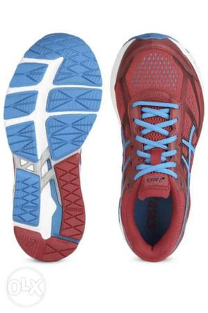 Red, Blue, And White Running Shoes new brand new Asics