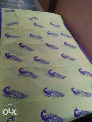 Screen printing pure cotton sari