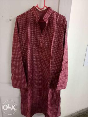 Silk Kurta Red