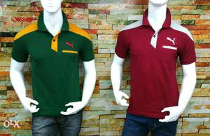 Two Men's Puma Polo Shirts